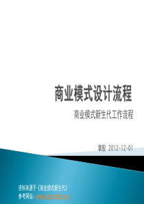 商业模式设计流程