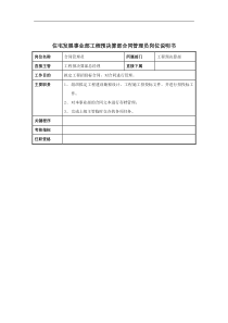 住宅发展事业部工程预决算部合同管理员岗位说明书