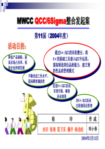 sigmaQC小组活动整合计划