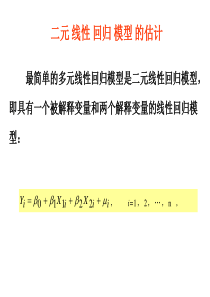 二元线性回归模型及参数估计(精)