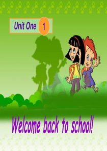 新版小学英语三年级下册Unit1-Welcome-back-to-school