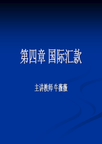 第四章国际汇款介绍