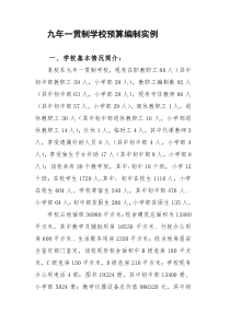 石朝中学预算编制