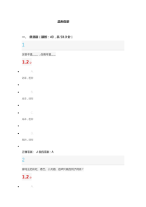 超星尔雅《品类创新》期末考试答案