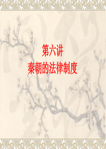 6第六讲秦朝的法律制度