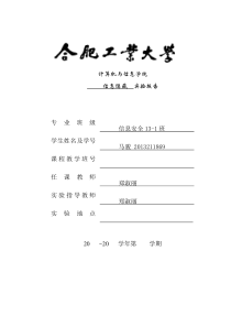 合肥工业大学信息隐藏实验报告 完整代码版