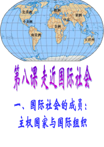 2014年(最新课件)荀子中学高一政治必修二8.1国际社会(毛娟英)
