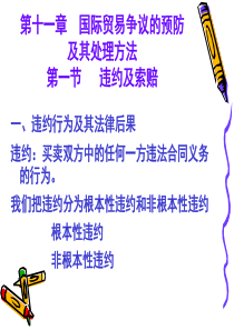 第11章  国际贸易争议的预防及其处理方法