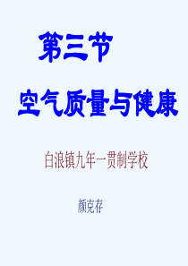 第三节---空气质量与健康