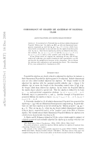 Cohomology of graded Lie algebras of maximal class