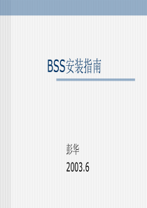 BSS安装指南