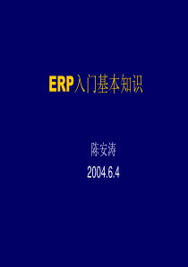 ERP入门基本知识ppt