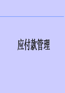 ERP功能模块培训资料――应付模块(PPT 25页)