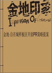 金地・自在城样板区开放PR策略提案
