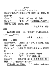 日语能力考试1级文字词汇精解