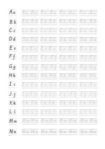 小学英文字母临摹字帖