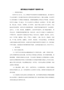 新苏教版五年级数学下册教学计划分析