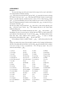 大学英语四六级考试 完型填空(cloze)专项训练