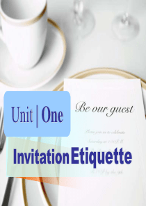 新编实用英语(第三版)教学参考Unit 1 Invitation Etiquette