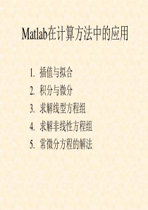 5.Matlab在计算方法中的应用