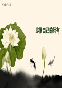 不抱怨的人生-珍惜自己的拥