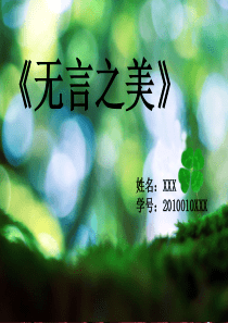无言之美