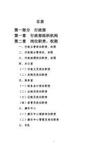 行政部岗位职责1
