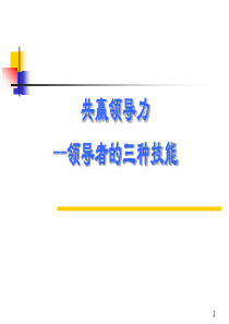 如何成为e时代的成功者经典讲义之二十七：领导者的三种技能