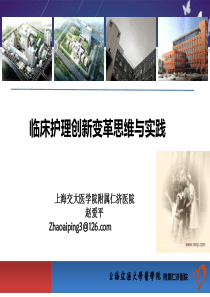 讲义-临床护理创新变革思维与实践赵爱平