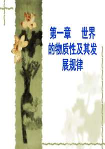 马克思主义基本原理概论-物质世界及其发展规律