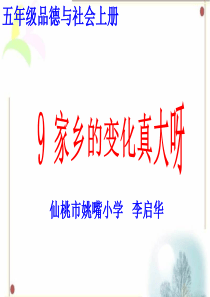 9《家乡的变化真大呀》课件
