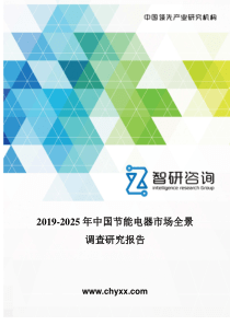 2019-2025年中国节能电器市场全景调查研究报告
