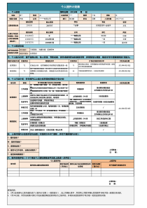 个人发展计划表样例