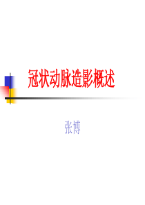冠状动脉造影基础与图像解析