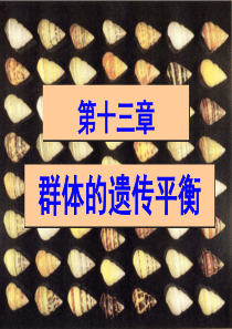 14-第十四章 群体的遗传平衡