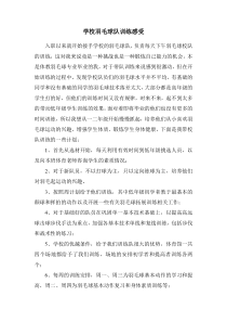 学校羽毛球队训练感受12.15