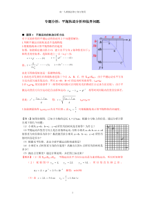 专题分析：平抛轨迹分析和临界问题