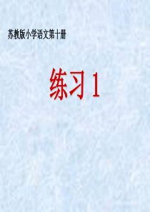 苏教版小学语文五年级下册练习一