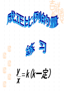 新人教版六年级下册正比例练习