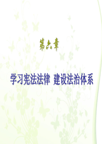 XXXX版思修第六章学习宪法法律建设法治体系