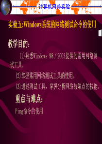 133-实验五：Windows系统的网络测试命令的使用