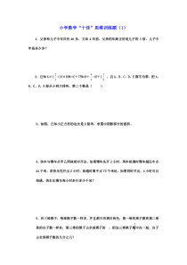 小学数学“十佳”思维训练题附答案(学生用5套)