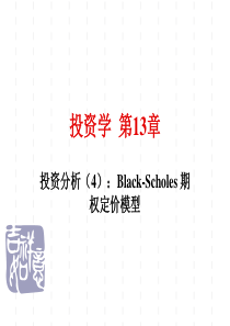 投资学第13章概要