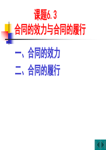 课题631讲合同的效力与合同履行