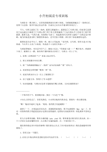 小升初语文阅读专项训练