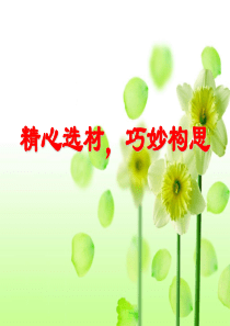 作文讲座《精心选材,巧妙构思》