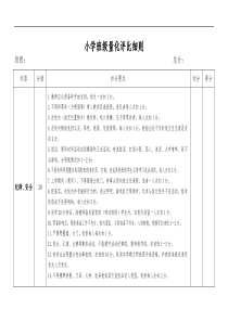 小学班级量化评比细则表