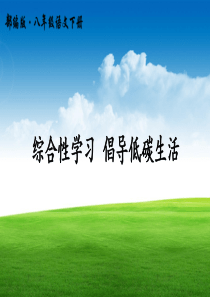 综合性学习-倡导低碳生活(上课课件-共38张PPT)语文人教部编版八年级下