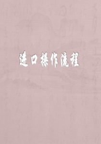 进口操作流程PPT模板