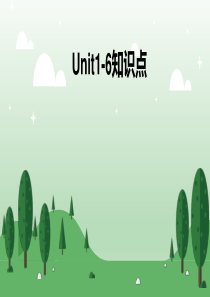 人教版八年级下册Unit1-6知识点复习